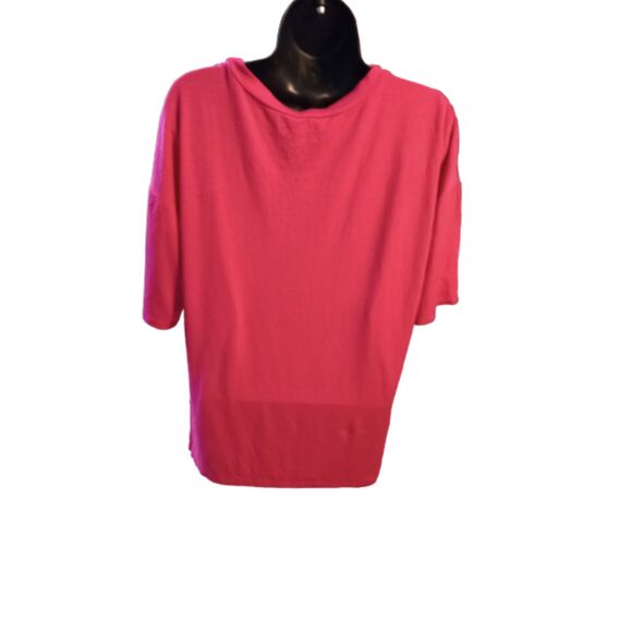 Blumin Apparel Women's Size Small Pink Cut Out T-Shirt - Picture 2 of 6